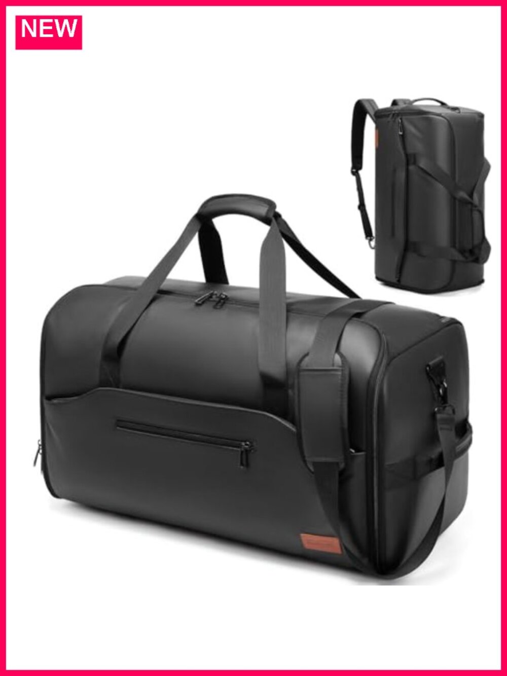Convertible 45L Carry On Suit Garment Bag with Backpack Straps, Waterproof